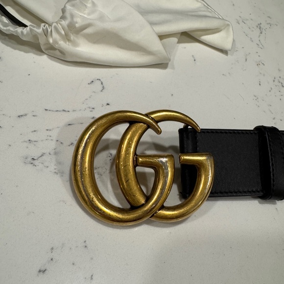 Gucci GG Marmont Wide Belt Size 85 / US 6 with Dustbag - Picture 4 of 9